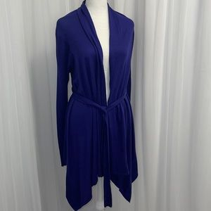 BCBG MAXAZRIA Silk and Cashmere Cardigan Robe Sweater XS